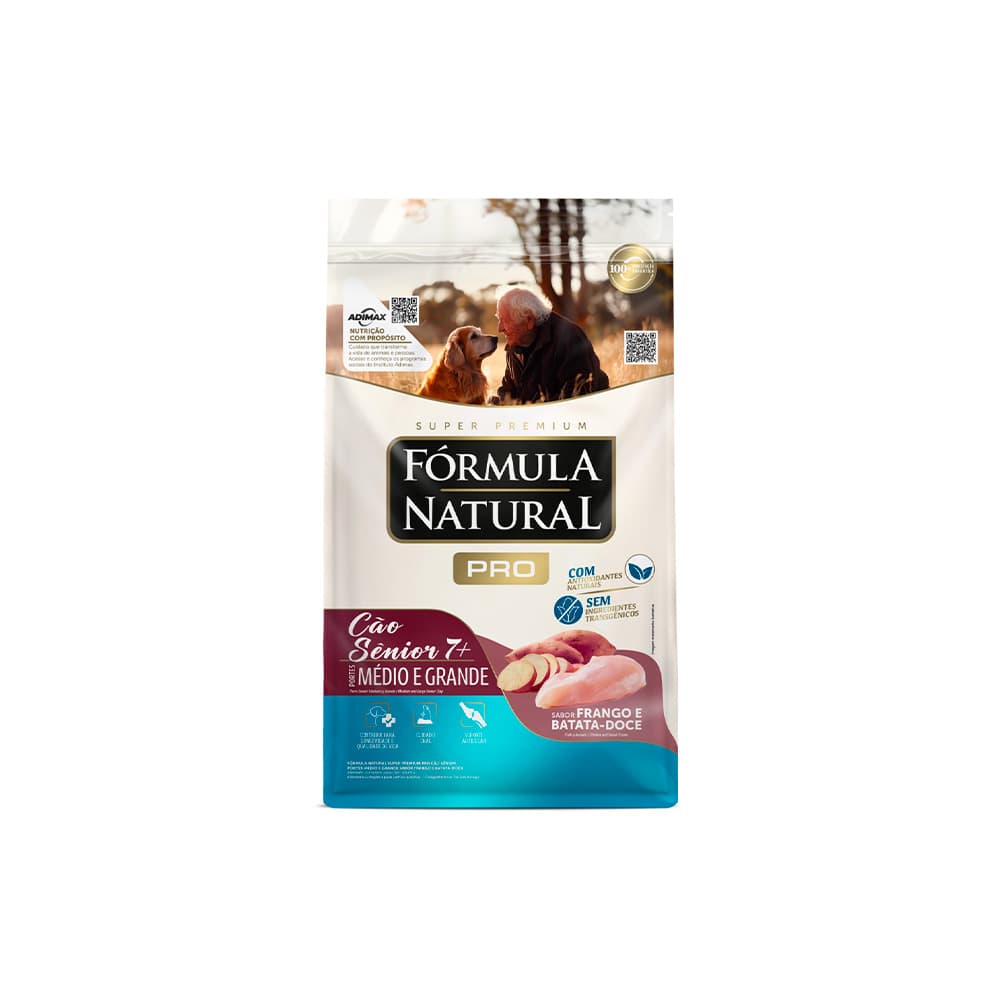Ração Fórmula Natural Pró para Cães Sênior de Porte Médio e Grande Sabor Frango e Arroz Integral 15kg