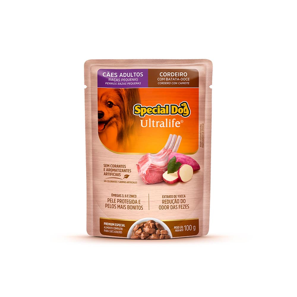 Ração Úmida Special Dog Ultralife Cordeiro com Batata-Doce para Cães Adultos de Raças Pequenas 100 g
