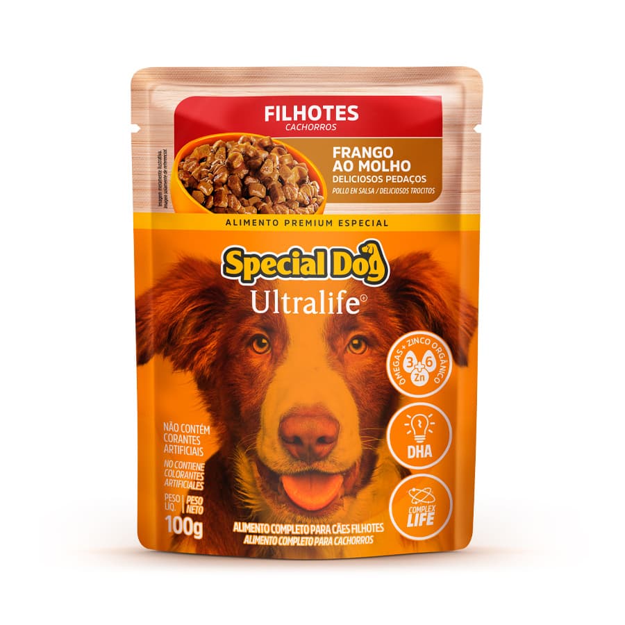 Ração Úmida Special Dog Ultralife para Cães Filhotes Sabor Frango ao Molho 100g