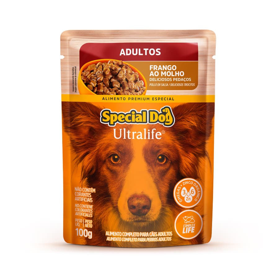 Ração Úmida Special Dog Ultralife para Cães Adultos Sabor Frango ao Molho 100g