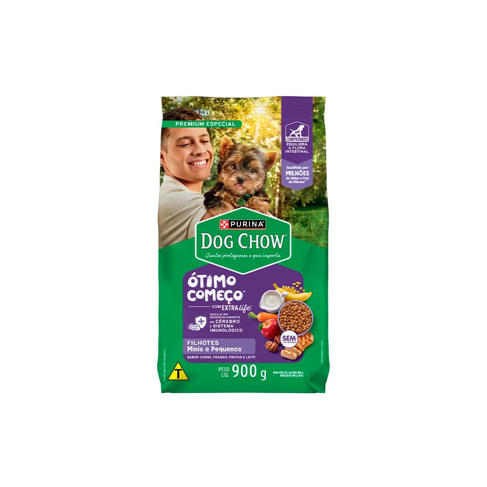 Ração Dog Chow para Cães Filhotes de Raças Pequenas Sabor Frango e Arroz
