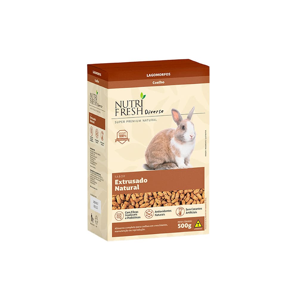 Alimento Extrusado Nutrifresh Natural para Coelhos Adultos
